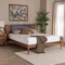 Baxton Studio Eliseo Mid-Century Modern Dark Grey Fabric and Walnut Brown Finished Wood Full Size Platform Bed 239-12635-9818-ZORO - alternate 5